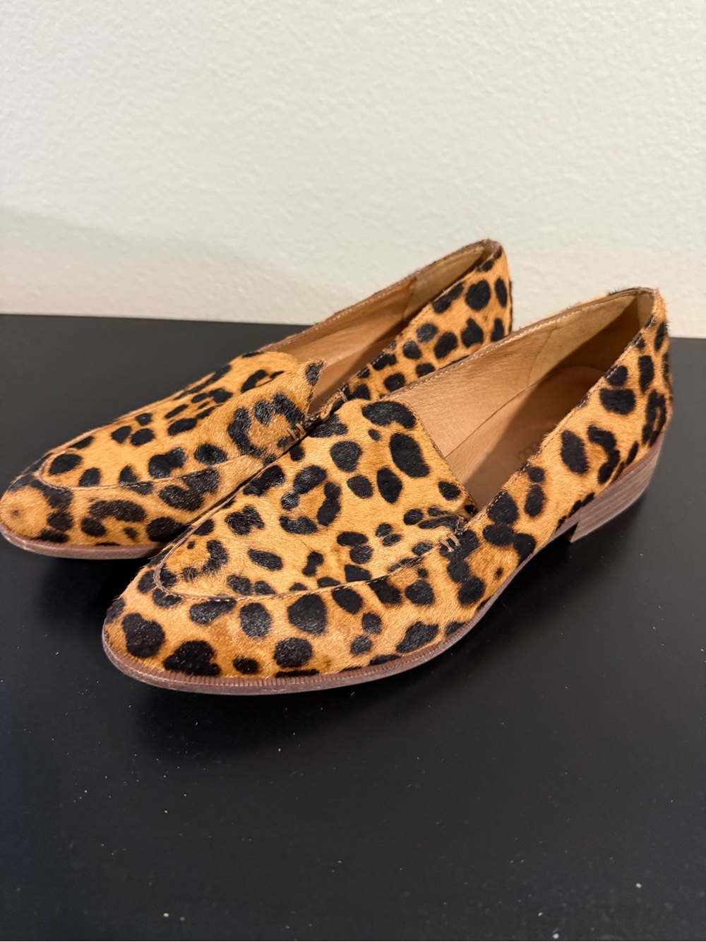 Madewell Leopard-Print Loafers in Tan and Black
